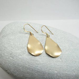 Lightweight gold teardrop earrings